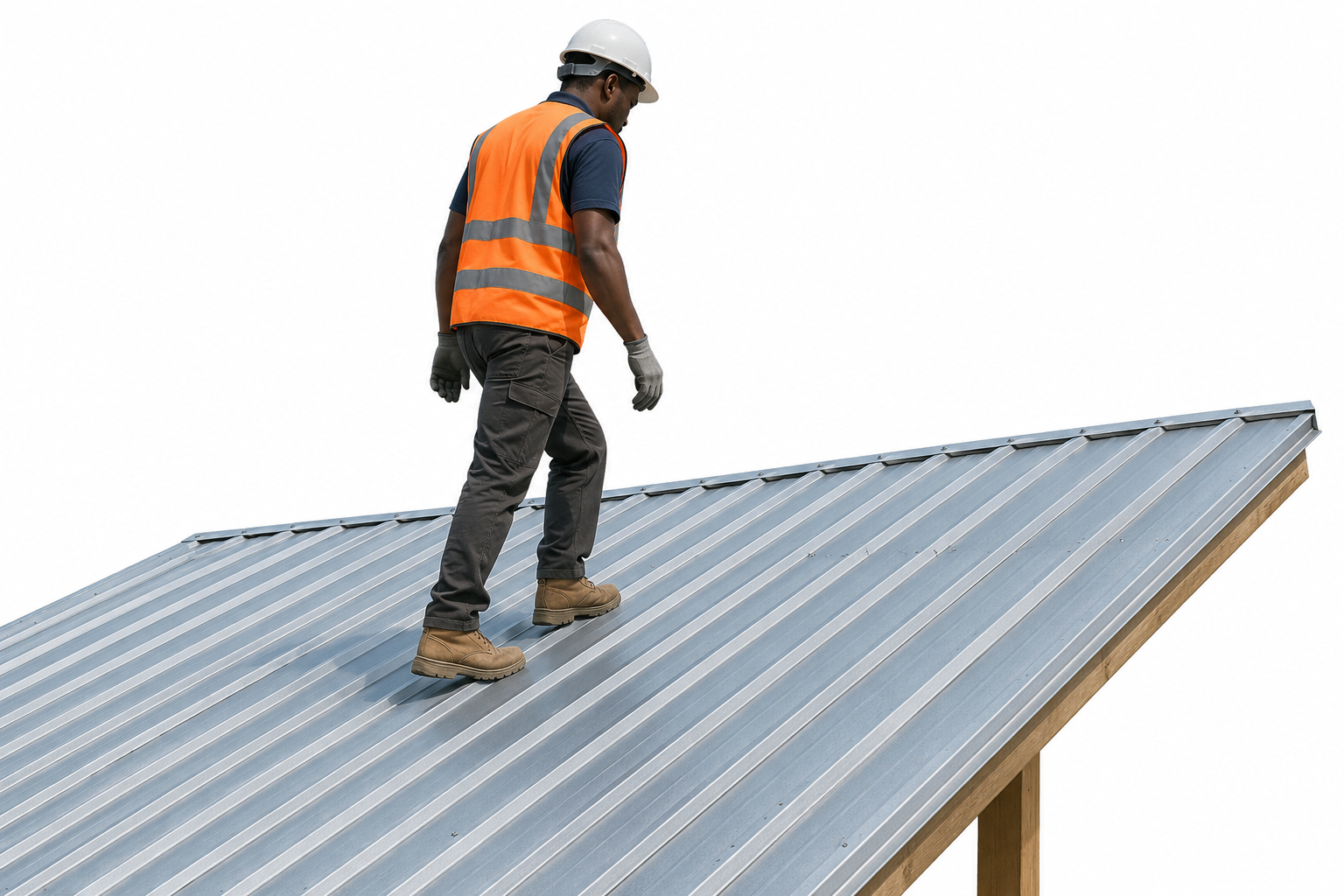 Walking on an Iron Sheet Roof: Safe Steps, Kenya