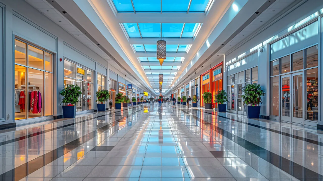 Shopping Mall Entrance - Glass Canopy
