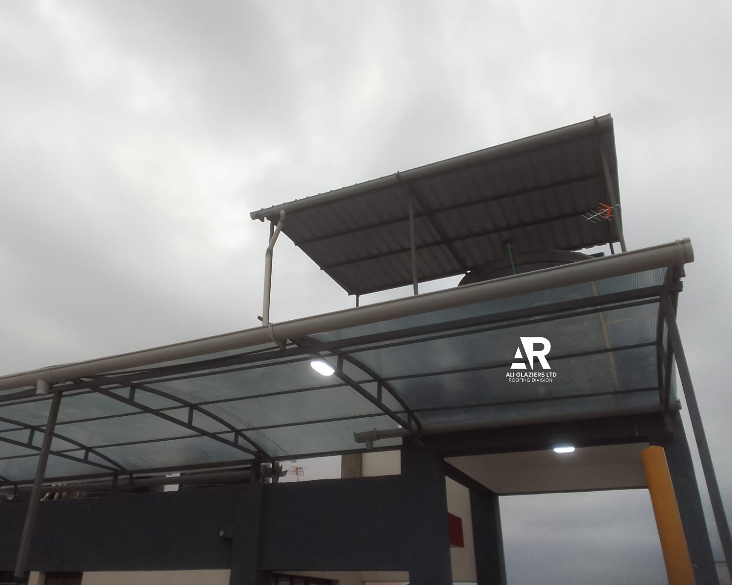 Grey Polycarbonate Roof Project